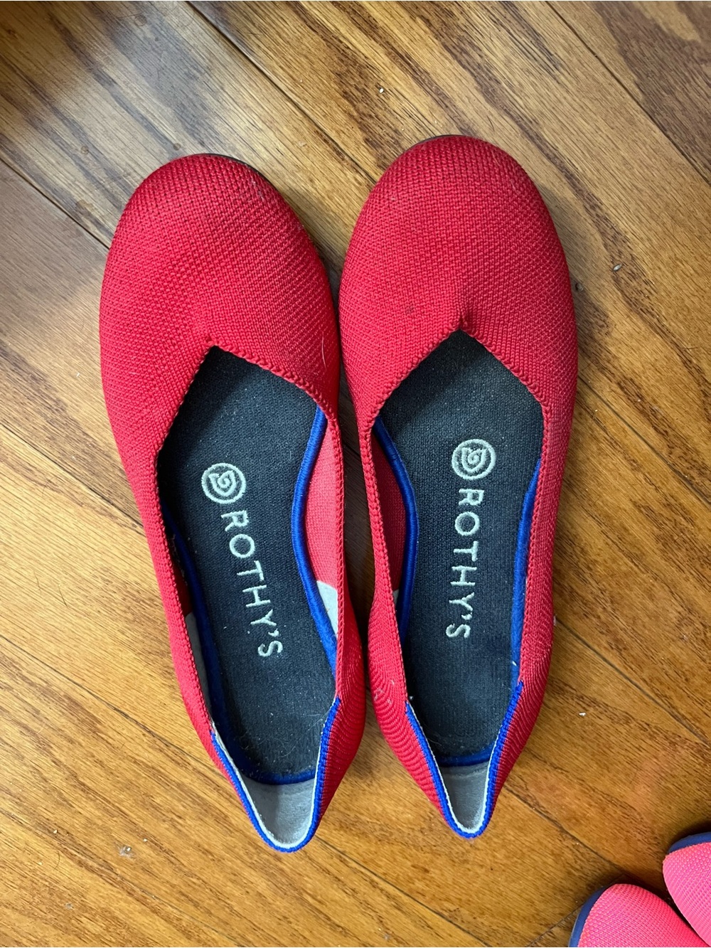 Rothy's Red Knit Girls' Ballet Flats